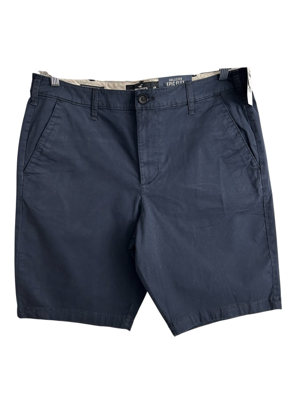 NEW Hollister Epic Flex Flat Front Navy Shorts 36